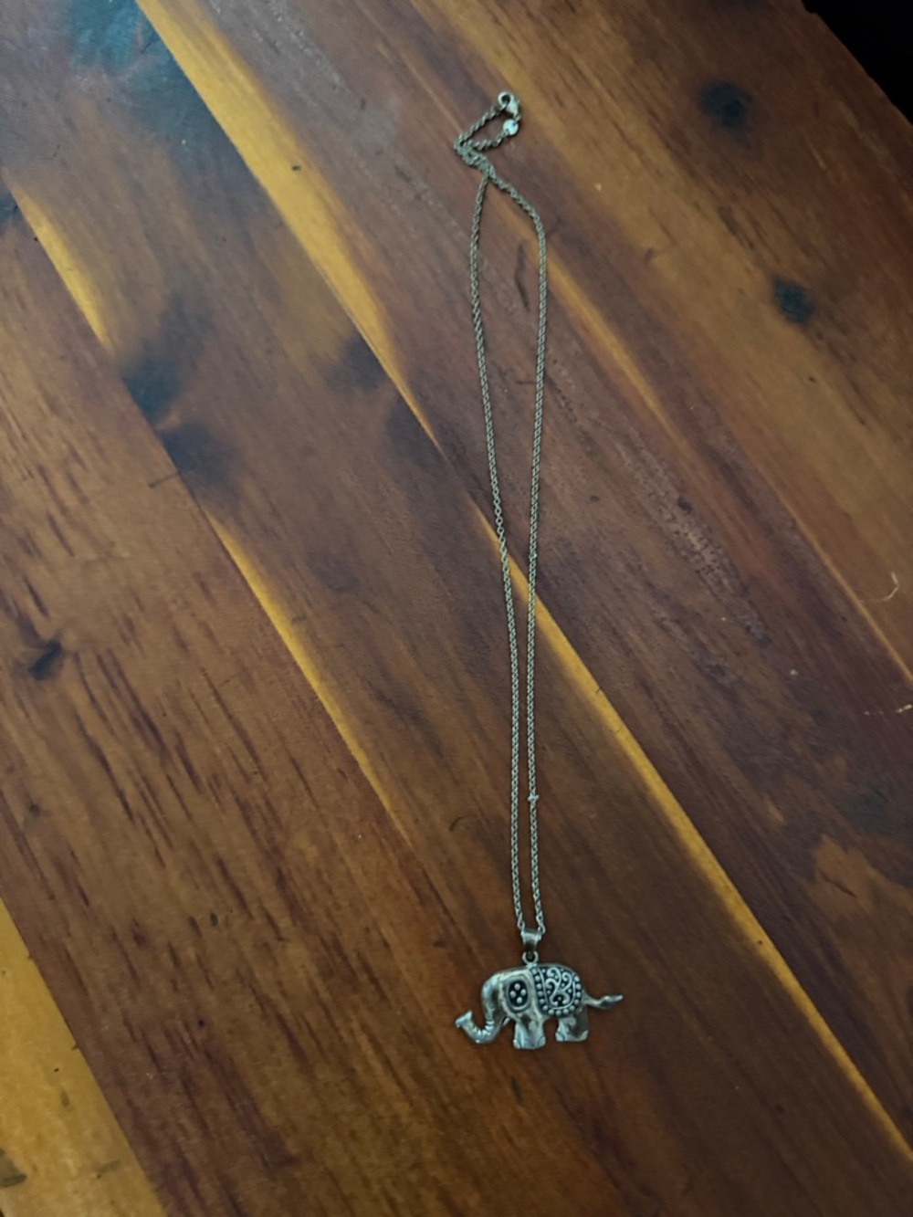 Silver Elephant Pendant Necklace - Silver